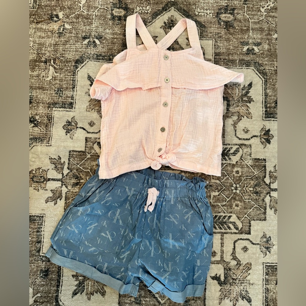 Calvin Klein Light Pink and Blue Kids Set
